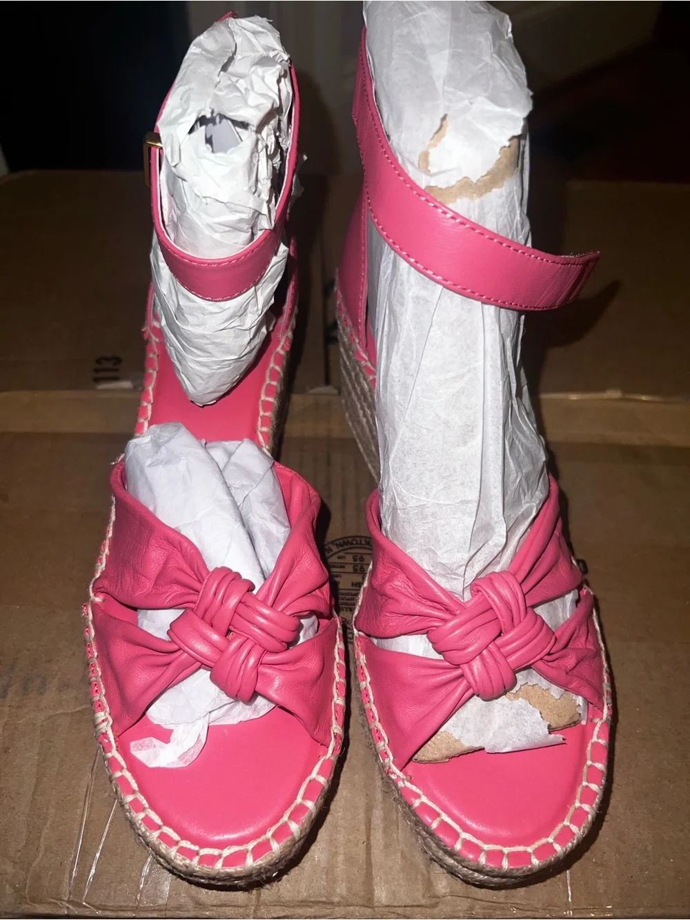 FRANCO SARTO Women's Clementine Open Toe Espadrille Wedge Sandals Pink 7.5 NWT